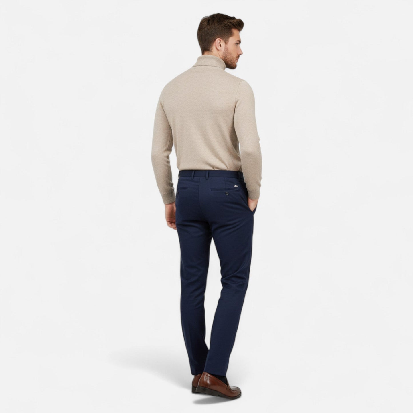 Just-Outlet | Men’s Sweater – High Turtleneck Knitted Heritage