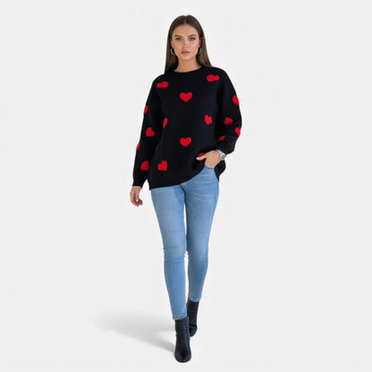 Just-Outlet | Women’s Sweater – Embroidered Geometric Knit