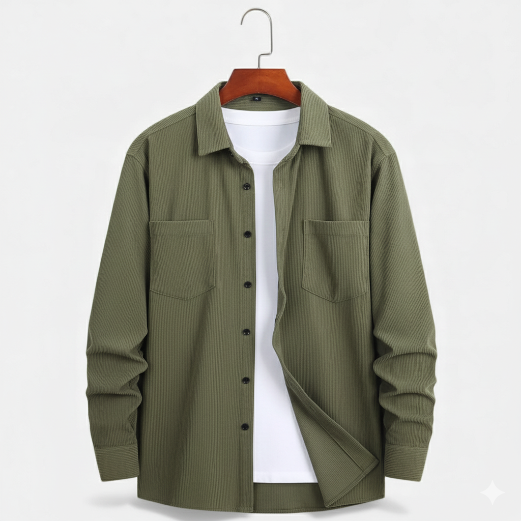Just-Outlet | Men’s Corduroy Shirt Jacket – Effortless Smart-Casual Charm