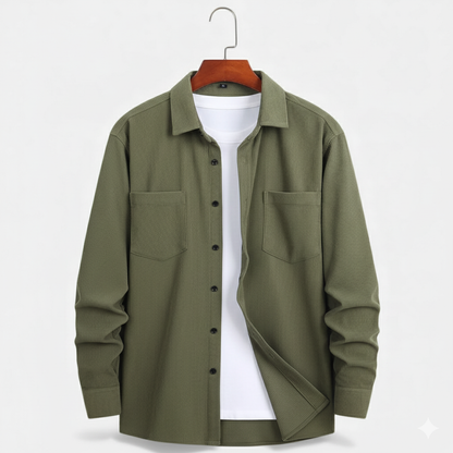 Just-Outlet | Men’s Corduroy Shirt Jacket – Effortless Smart-Casual Charm