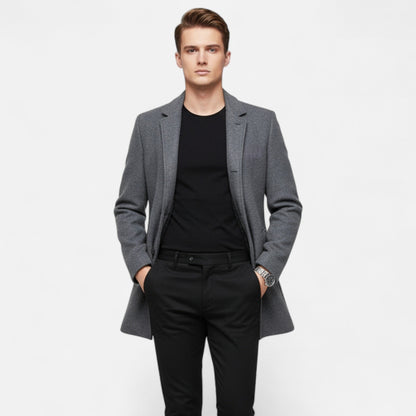 Just-Outlet | Men’s Wool Coat – Classic Winter Elegance