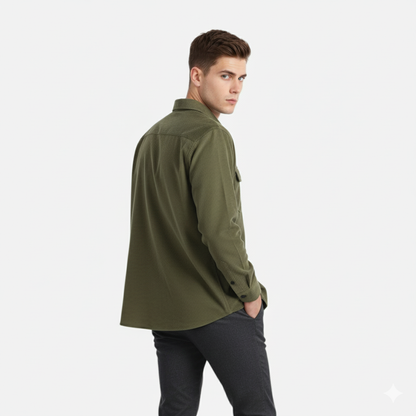Just-Outlet | Men’s Corduroy Shirt Jacket – Effortless Smart-Casual Charm