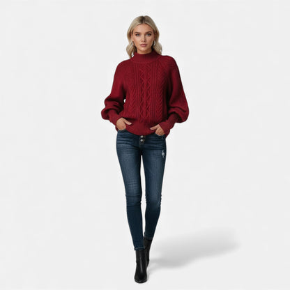 Just-Outlet | Women’s Sweater – Elegant High-Neck Knit