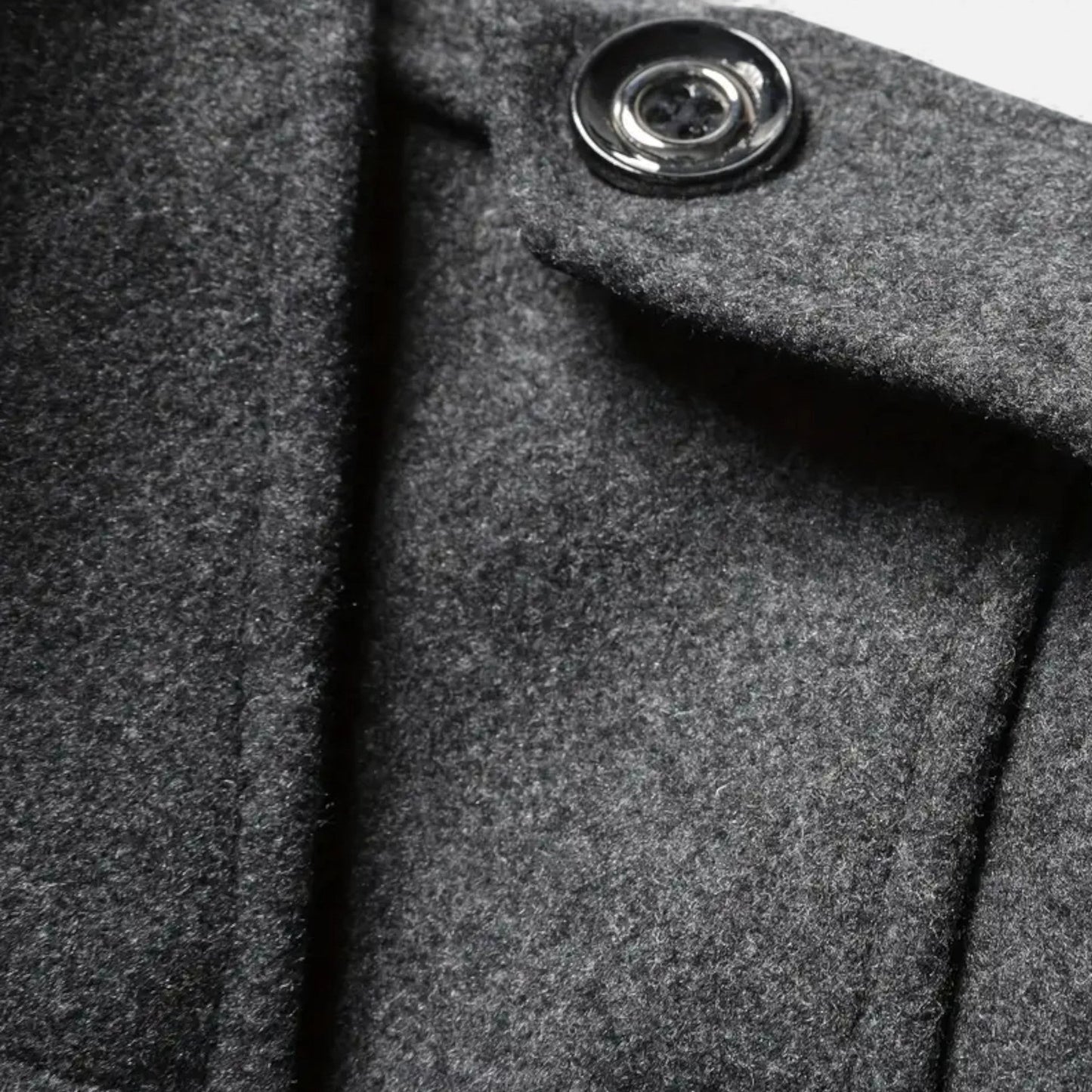Just-Outlet | Men’s Long Coat – Vintage Contrast-Collar Elegance