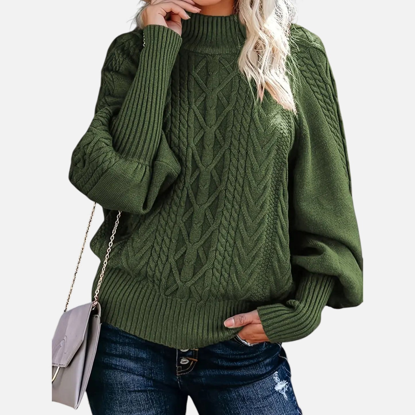 Just-Outlet | Women’s Sweater – Elegant High-Neck Knit