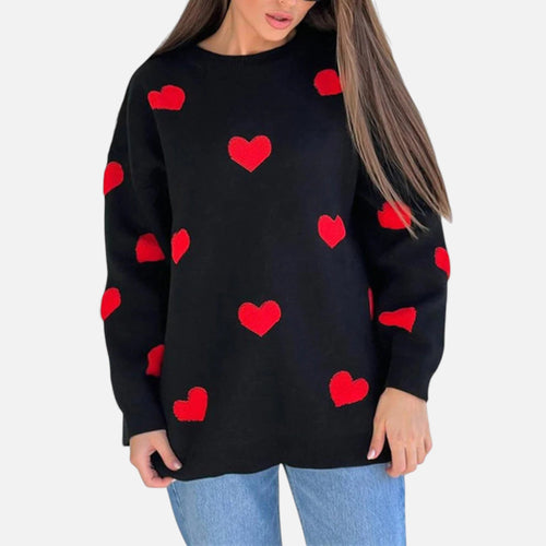 Just-Outlet | Women’s Sweater – Embroidered Geometric Knit