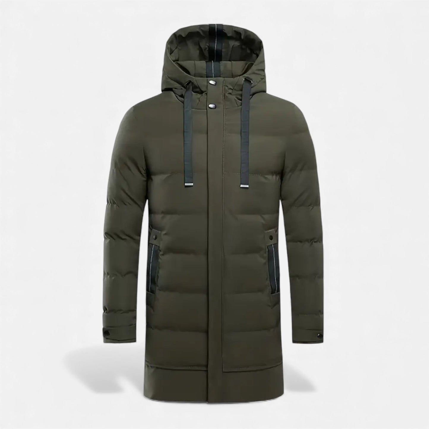 Just-Outlet | Men’s Long Coat – Hooded Casual Essential