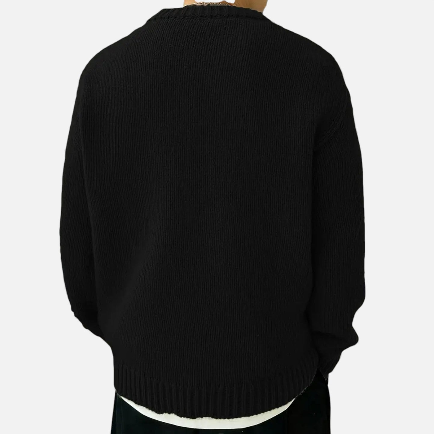 Just-Outlet | Men’s Sweater – Crew-Neck Winter Essential