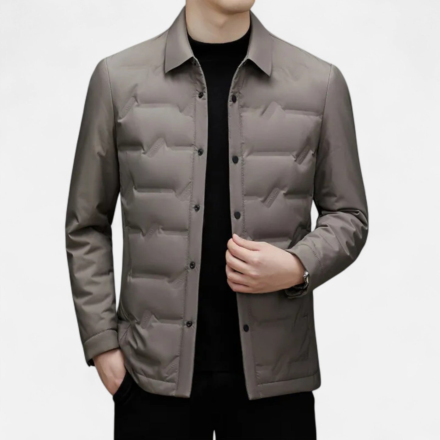 Just-Outlet | Men’s Lightweight Puffer – Classic Winter Elegance