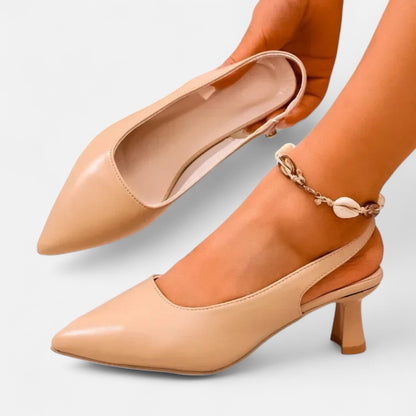 Just-Outlet | Women’s Slingbacks – Pointed Toe Thin Heel Elegance
