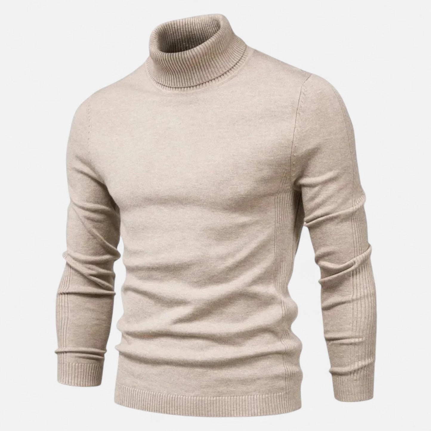 Just-Outlet | Men’s Sweater – High Turtleneck Knitted Heritage