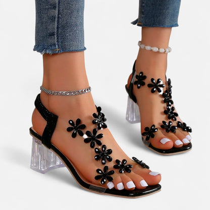 Just-Outlet | Women’s Heels – Rhinestone Stiletto Transparent Elegance