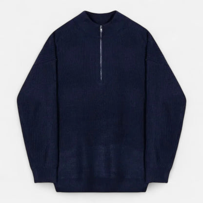 Just-Outlet | Men’s Zipper Sweater – Heritage Semi-Turtleneck