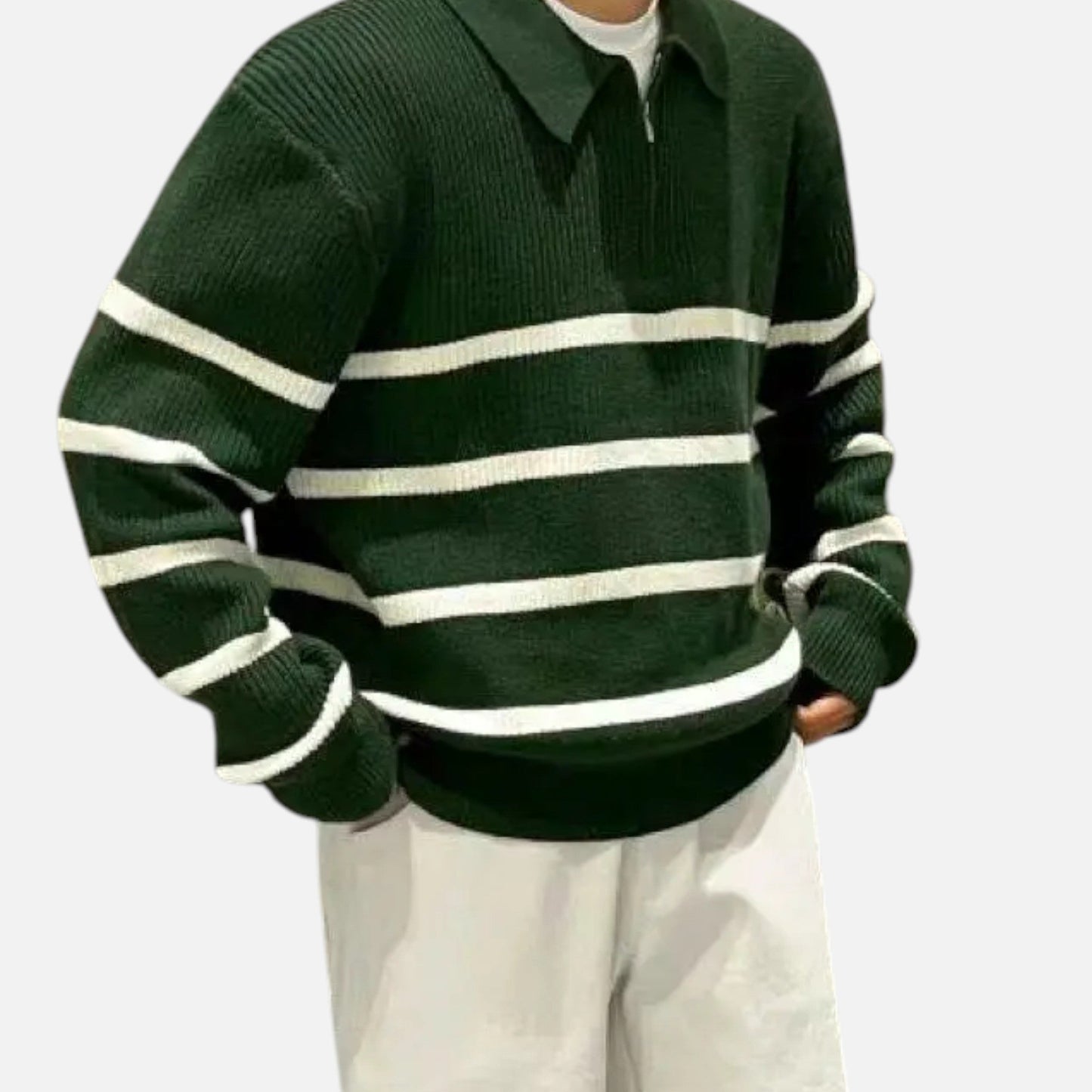 Just-Outlet | Men’s Striped Knitwear – Heritage Casual Elegance