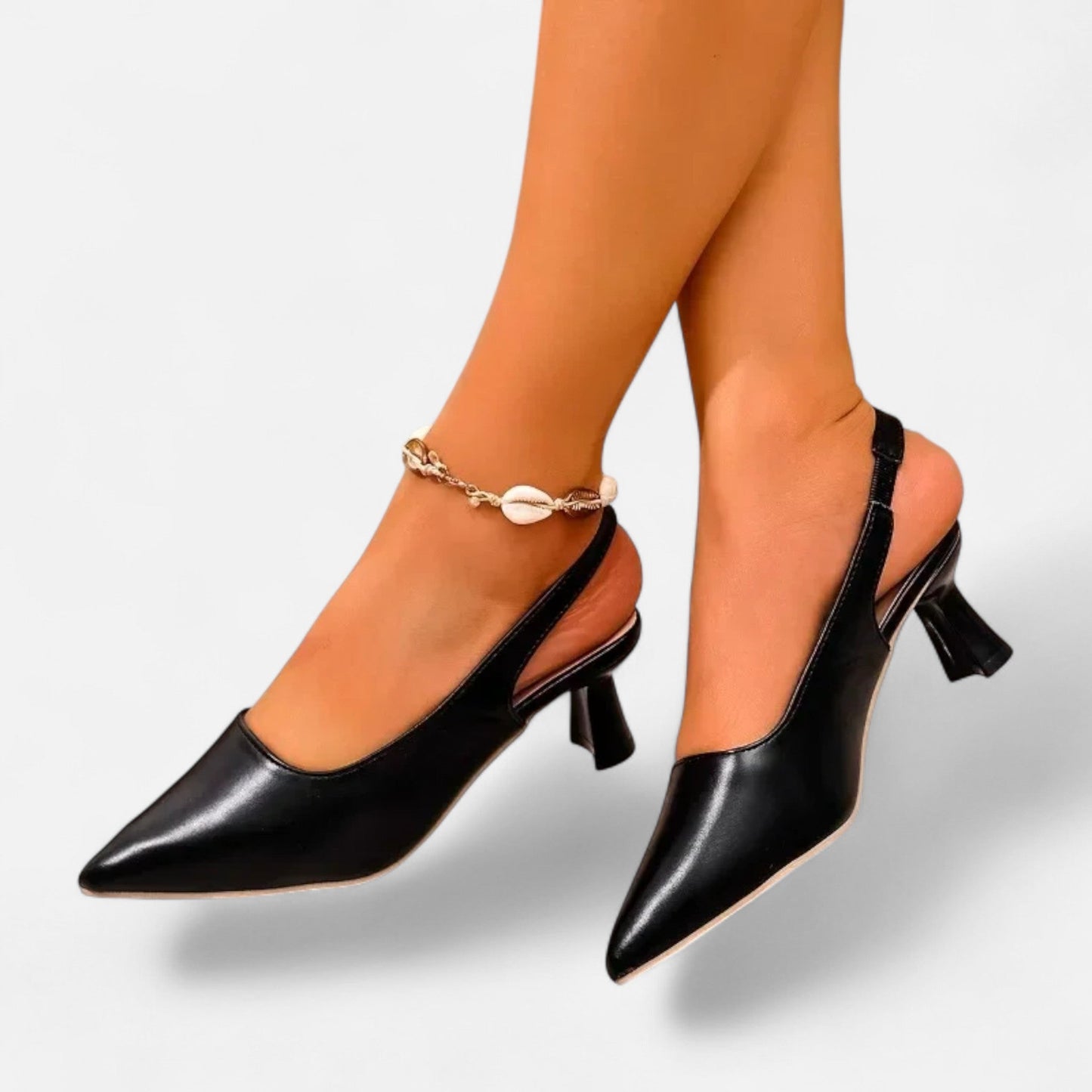 Just-Outlet | Women’s Slingbacks – Pointed Toe Thin Heel Elegance
