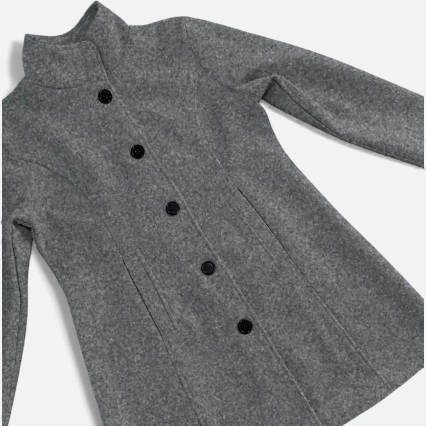 Just-Outlet | Women’s Tweed Coat – Mid-Length H-Silhouette Elegance