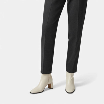 Just-Outlet | Women’s Vintage Square-Toe Ankle Boots – Timeless Suede Elegance