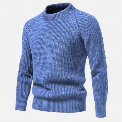 Just-Outlet | Men’s Slim-Fit Sweater – Ribbed Knit Elegance