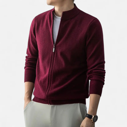 Just-Outlet | Men’s Full-Zip Sweater – Heritage Wool Blend
