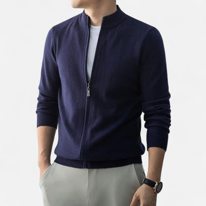 Just-Outlet | Men’s Full-Zip Sweater – Heritage Wool Blend