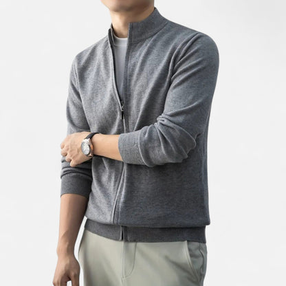 Just-Outlet | Men’s Full-Zip Sweater – Heritage Wool Blend