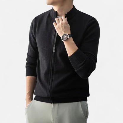 Just-Outlet | Men’s Full-Zip Sweater – Heritage Wool Blend