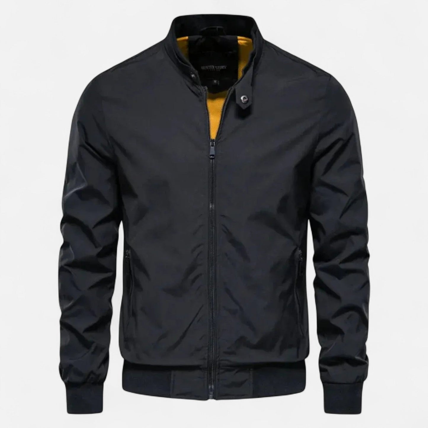 Just-Outlet | Men’s Lightweight Bomber Jacket – Classic Ribbed Collar Design