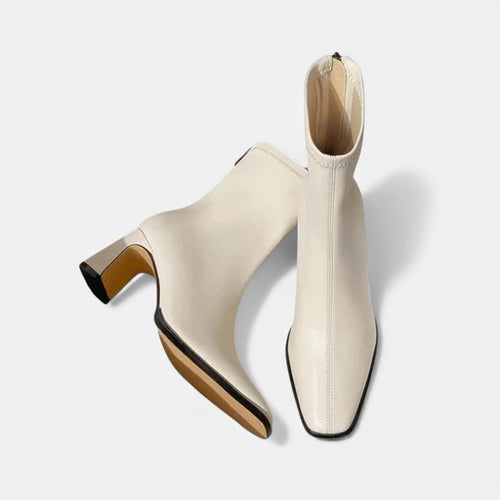 Just-Outlet | Women’s Vintage Square-Toe Ankle Boots – Timeless Suede Elegance